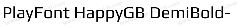 PlayFont HappyGB DemiBold字体转换